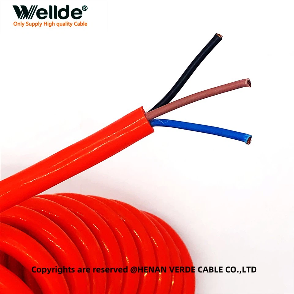 3 yadroli PUR multi-yadroli spiral kabel