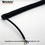 3 yadroli 0,25 mm² PUR spiral o'ralgan kabel